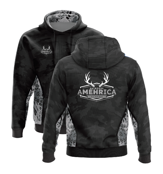 Black w/Grey Camo Performance Hooded Sweatshirt