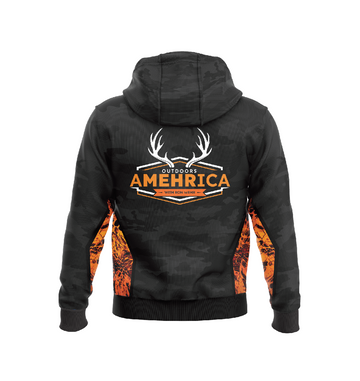 Black w/Orange Camo Performance Hooded Sweatshirt