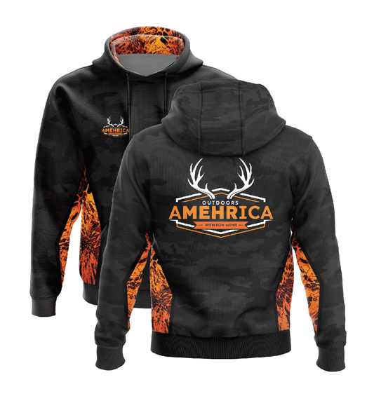 Black w/Orange Camo Performance Hooded Sweatshirt