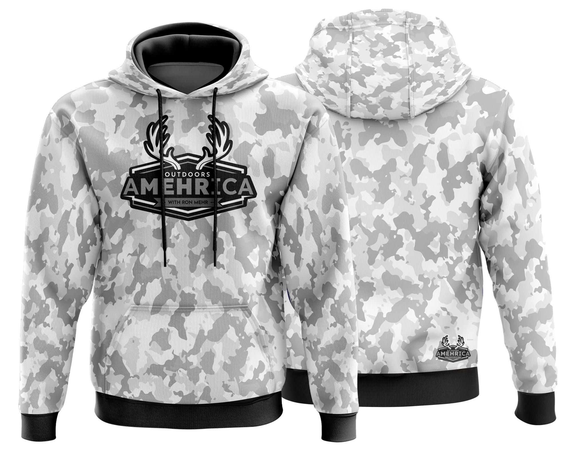 White Camo Performance Hooded Sweatshirt
